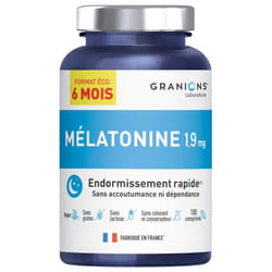 Granions Mélatonine 1,9 mg 180 Comprimés