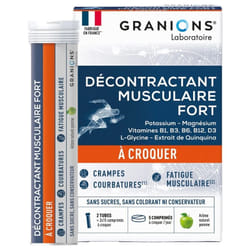 Granions Décontractant Musculaire Fort à Croquer 30 Comprimés