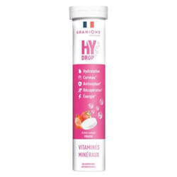 Granions HyDrop Vitamines Minéraux 20 Comprimés Effervescents - Goût : Fraise