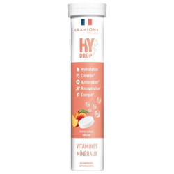 Granions HyDrop Vitamines Minéraux 20 Comprimés Effervescents - Goût : Pêche