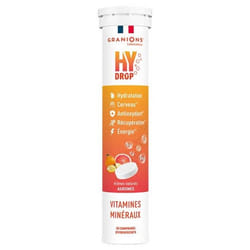 Granions HyDrop Vitamines Minéraux 20 Comprimés Effervescents - Goût : Agrumes