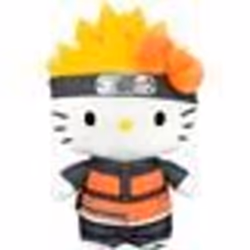 Peluche - TEKNOFUN - Naruto Kitty 20 Cm - Hello Kitty - Noir - Enfant - Mixte - Plush