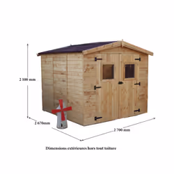 Foresta ED 2424.01 abri de jardin Abri en bois