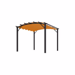 Habrita Foresta - Pergola arche structure mixte 11,22 m2 toiture rouille 140 gr/m2 - PER3433GR Les avantages de cette Pergola ...