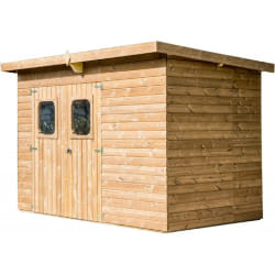 Habrita Abri de jardin 6.45 mÂ² brun doré