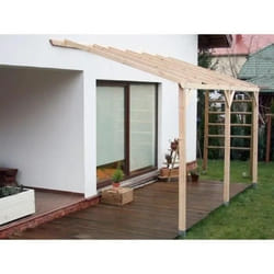 Carport mural pergola adossable autoclavé mural 1500m² mono pente sans couverture