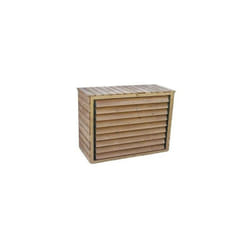 Cache climatiseur Habrita Foresta CC1306 extérieur 1,32x0,58x0,98m bois naturel brun doré