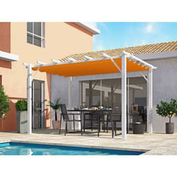 Habrita - Foresta - Pergola En Aluminium Gris Anthracite 100x100 Mm Ép.1,2 Mm Toiture Rouille 140 Gr/m2 - Per4030gr
