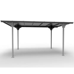 Carport en aluminium toit plat 1470m² - Gris anthracite