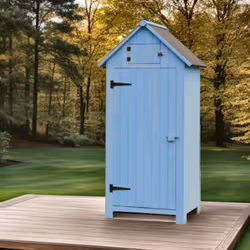Habrita - Armoire de jardin bleue en bois 3 étagères - ARM0805 Les avantages de cette armoire de jardin Habrita ARM0805 sont ...