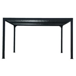 HABRITA Pergola bioclimatique en Aluminium - Gris anthracite - Surface de protection : 1080 m2