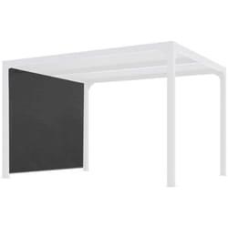 HABRITA Rideau pour pergola bioclimatique PER 3630 BI et PER 2430 BI avec rail - Pour côté 3 m - Gris