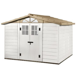 Abri de jardin en résine - HABRITA - Toit bi-pente - 22 mm - 261 x 309 cm