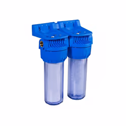 Le filtre à eau 113 9" 3/4 est constitué de 2 filtres pour une filtration anti-boue (forage ou eau de réseau) Il doit être in ...