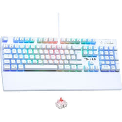 The G-Lab Clavier mécanique KEYZ RUBIDIUM Blanc Azerty Français