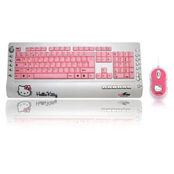 Bluestork Kitty Pack clavier Souris incluse USB Rose