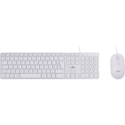 Pack clavier souris filaire - BLUESTORK - KB Mac - Compatible Mac - Blanc