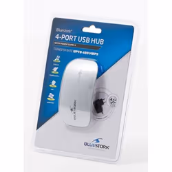 Bluestork BS-USB4M/PS hub & concentrateur 480 Mbit/s Gris