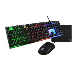 Pack gaming 4 en 1 - THE G-LAB - COMBO NEON - Clavier Membrane Full Size + Souris 3600 DPI + Tapis + Casque