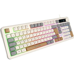 Clavier gamer membrane - Touches silencieuses - THE G-LAB - KEYZ CAESIUM EX - 100% - Filaire - Rétroéclairage Rainbow