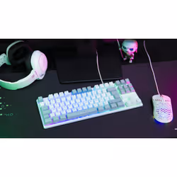 The G-Lab KEYZ-CAE-TKL-WG/FR clavier Jouer USB AZERTY Français Gris, Blanc - Vue supplémentaire 4