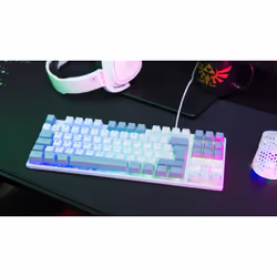 The G-Lab KEYZ-CAE-TKL-WG/FR clavier Jouer USB AZERTY Français Gris, Blanc - Vue supplémentaire 5
