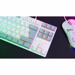 The G-Lab KEYZ-CAE-TKL-WG/FR clavier Jouer USB AZERTY Français Gris, Blanc - Vue supplémentaire 7