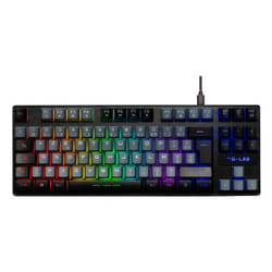 The G-Lab Keyz Caesium clavier Jouer USB AZERTY Français Noir, Gris