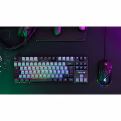 The G-Lab Keyz Caesium clavier Jouer USB AZERTY Français Noir, Gris