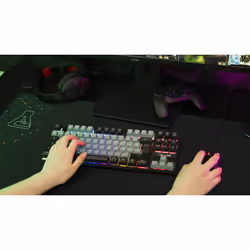 The G-Lab Keyz Caesium clavier Jouer USB AZERTY Français Noir, Gris - Vue supplémentaire 5