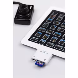 Bluestork BS-DOCK-RDR/SD changeur de genre de câble Apple 30 pin USB 2.0/SD Card Blanc