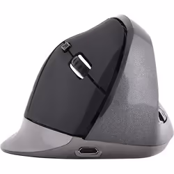 Bluestork M-WL-ERGO-BK, Droitier, RF sans fil, 1200 DPI, Noir, Gris