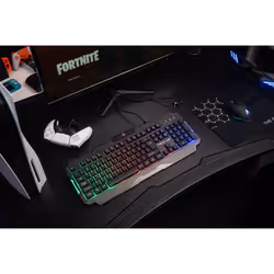 The G-Lab Combo Helium clavier Souris incluse USB AZERTY Français Noir