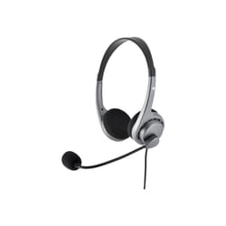 Bluestork MC-101 écouteur/casque Avec fil Arceau Bureau/Centre d'appels Noir, Argent