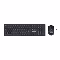 Bluestork Pack Easy Slim, Taille réelle (100 %), RF sans fil, Noir, Souris incluse