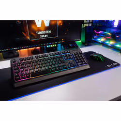 The G-Lab Keyz Tungsten clavier RF sans fil AZERTY Français Noir, Argent
