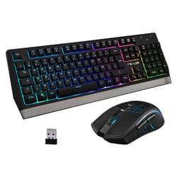 The G-Lab Combo Tungsten clavier Souris incluse FR sans fil +USB AZERTY Français Noir