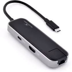 Connecteur Hub 6 en 1 - BLUESTORK - 3xUSB-A 2.0 +HDMI + USB-C + Ethernet RJ45 - (HUB-OFFICE)