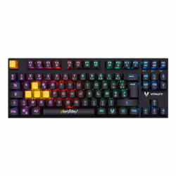Vitality 3760162067088, Avec fil, USB, Clavier mécanique, AZERTY, LED RGB, Noir