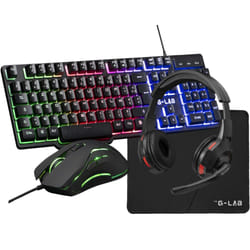 The G-Lab Combo Sulfur clavier Souris incluse Jouer USB AZERTY Français Noir