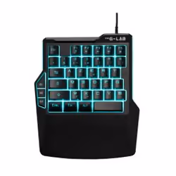 The G-Lab Keyz Thorium, Mini, Avec fil, Clavier à membrane, AZERTY, LED RGB, Noir