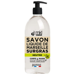 MKL Green Nature Savon Liquide de Marseille Neutre Sans Parfum 1 L