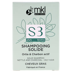MKL Green Nature Shampoing Solide Ortie Charbon Cheveux Gras 65 g