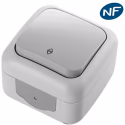 Le Va et vient étanche IP54 - Viko by Panasonic - Gris - NF, est conçu pour répondre aux besoins des environnements humides e ...
