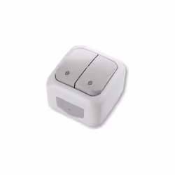 Le double va et vient étanche IP54 - Viko by Panasonic - Gris - NF, est conçu pour répondre aux besoins des environnements hu ...