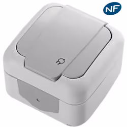 La Prise 2P+T étanche IP54 - Viko by Panasonic - Gris - NF, est conçu pour répondre aux besoins des environnements humides et ...
