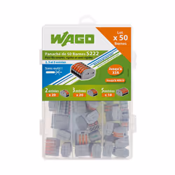 Pour fils souples et rigides Raccordement possible : 0.08mm² à 4mm² Sans outil Jusqu'à 32A Doté d'un point de test