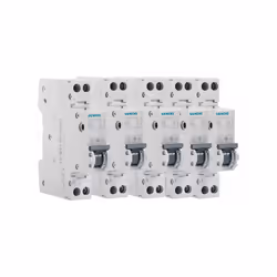 Description générale Lot de 5 disjoncteurs électriques phase + neutre de 16A, conçus pour protéger votre installation électri ...