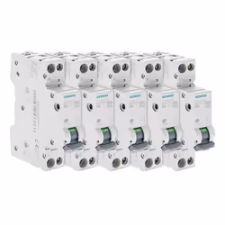 Lot de 5 Disjoncteurs électriques phase + neutre 20A