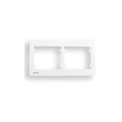 Siemens - delta iris plaque double horizontale blanc SIE266511